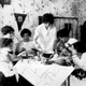 A dorm-room chafing dish feast at Smith College, 1912